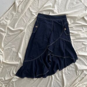 Blue Asymmetrical Skirt